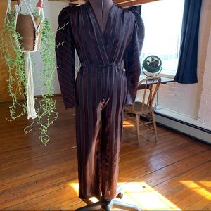 GORGEOUS Vintage 80's Chocolate Jumpsuit